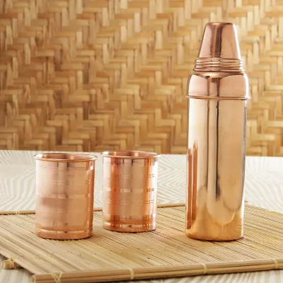 real copper water bottles